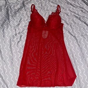Marilyn Monroe Red Lace Chemise